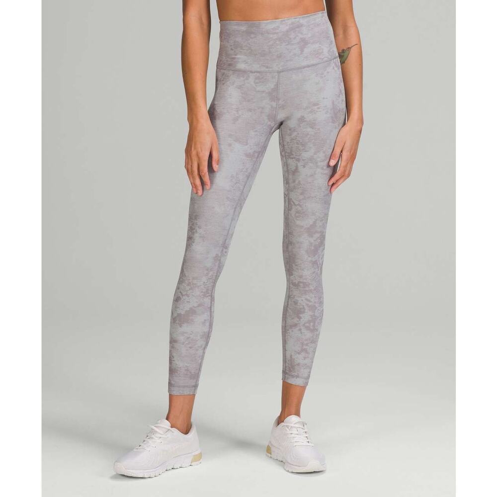 Lululemon Wunder Train High-Rise Tight 25" Sz 6 Lunar Rock Mint W5EI5S *EUC